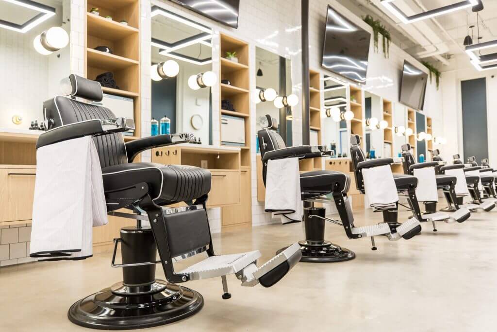 Barded Goat Barber Chairs inside Arlington Location