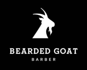 Bearded Goat Barber Logo with black background